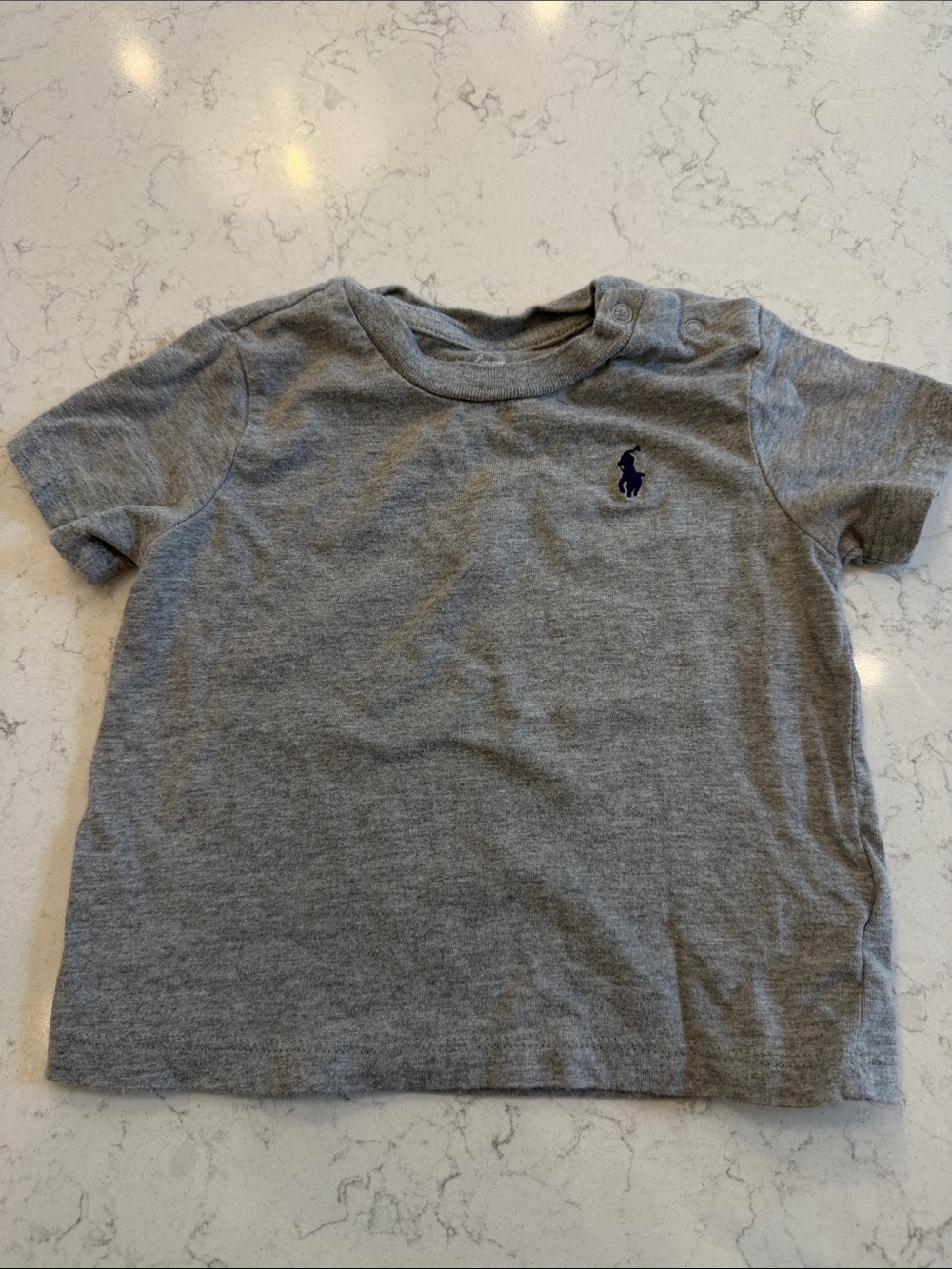 Polo by Ralph Lauren Gray Short Sleeve Tee with Navy Pony